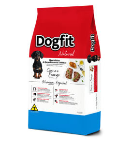 Dogfit Natural Cães Adultos de Raças Pequenas e Médias