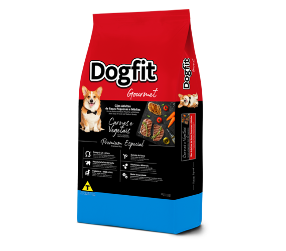 Dogfit Gourmet Cães Adultos de Raças Pequenas e Médias