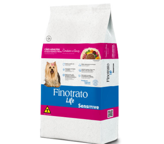 Finotrato Life Sensitive Cordeiro e Arroz Cães Adultos de Raças Pequenas e Médias