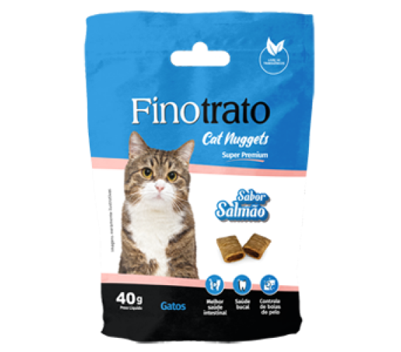 Finotrato Cat Nuggets Salmão - Gatos Adultos